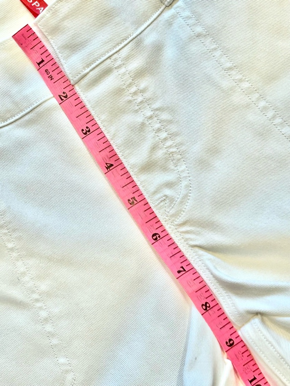 Spanx Shorts Stretch Twill White Pull On Hidden Shaping Slimming Women’s M - Picture 15 of 16